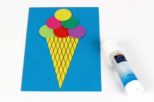 Carte postale cornet de glace